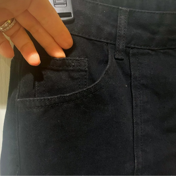 Skirt Black Denim Mid Rise Mini Skirt Shein NEW WITHOUT TAGS Size L - Picture 3 of 13